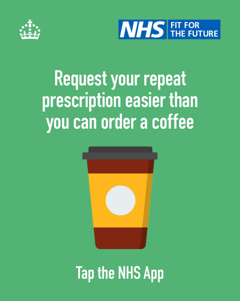 request your repeat prescription using the nhs app